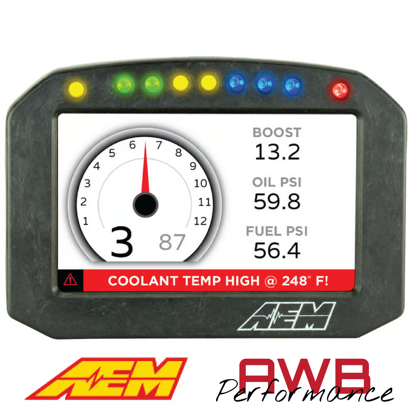 AEM CD-5FLG Carbon Flat Panel Logging Display with Internal GPS - 30-5603F