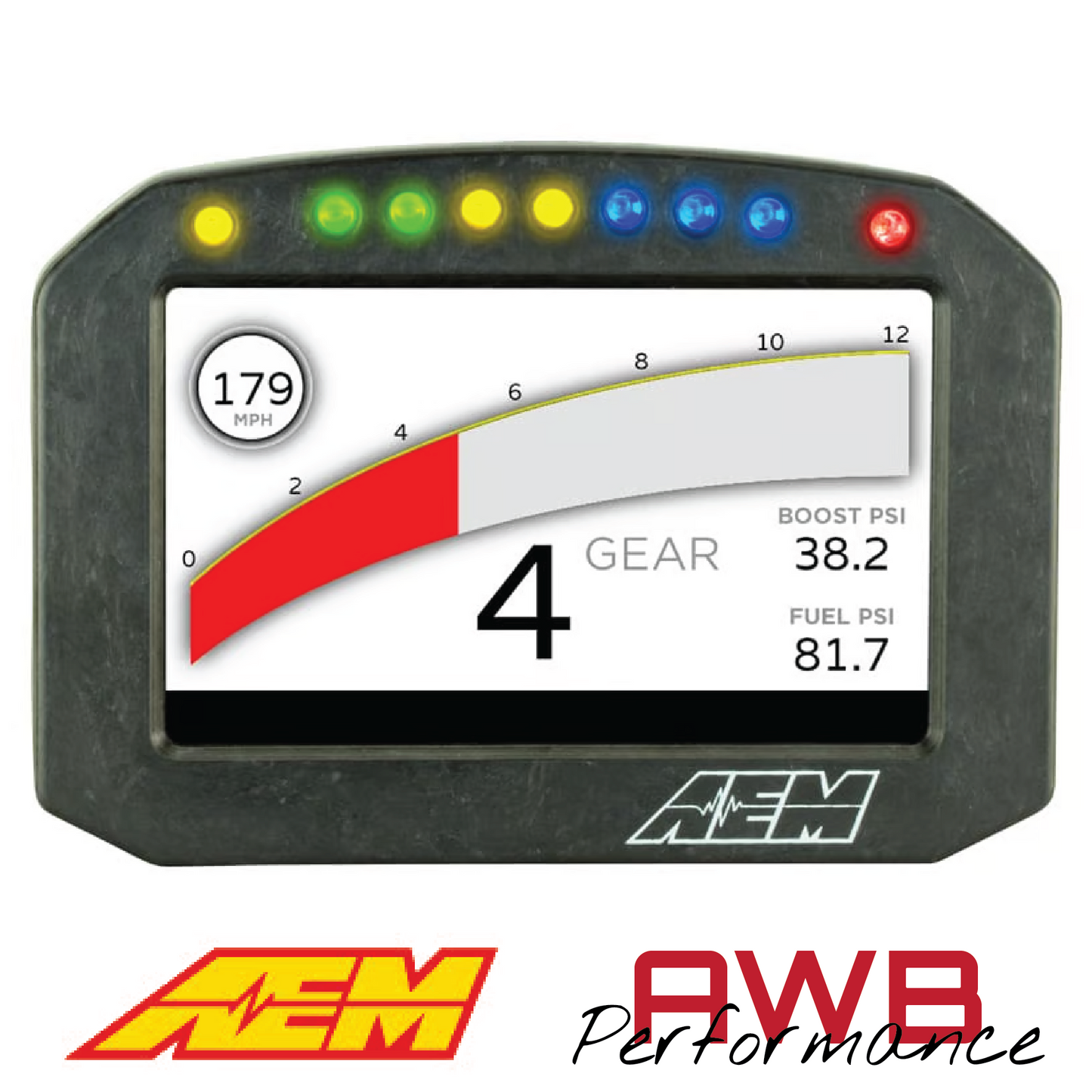 AEM CD-5FLG Carbon Flat Panel Logging Display with Internal GPS - 30-5603F
