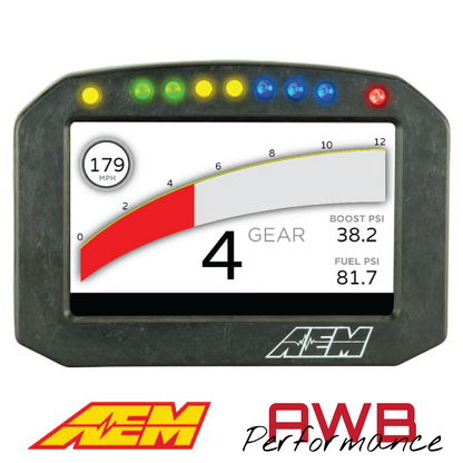 AEM CD-5FLG Carbon Flat Panel Logging Display with Internal GPS - 30-5603F