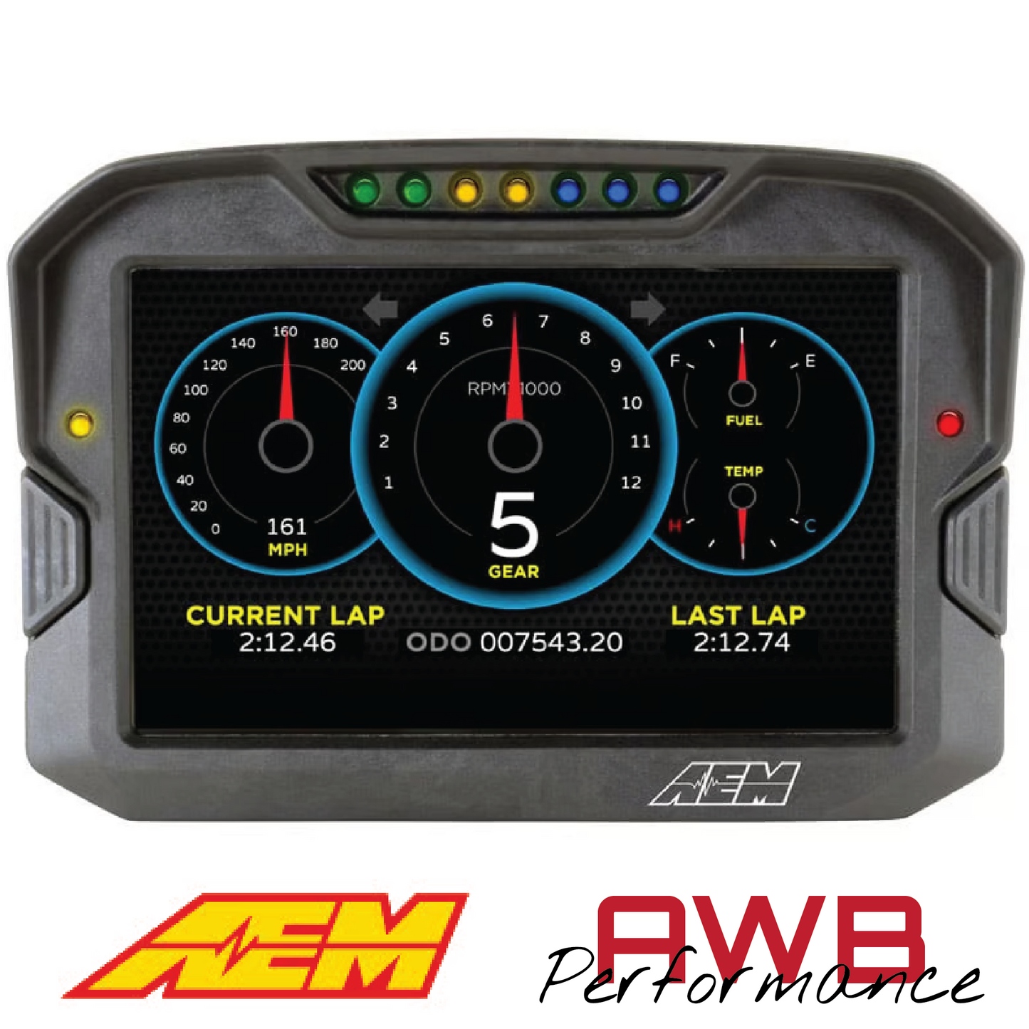 AEM CD-7G Carbon Non-Logging Display with Internal GPS - 30-5702
