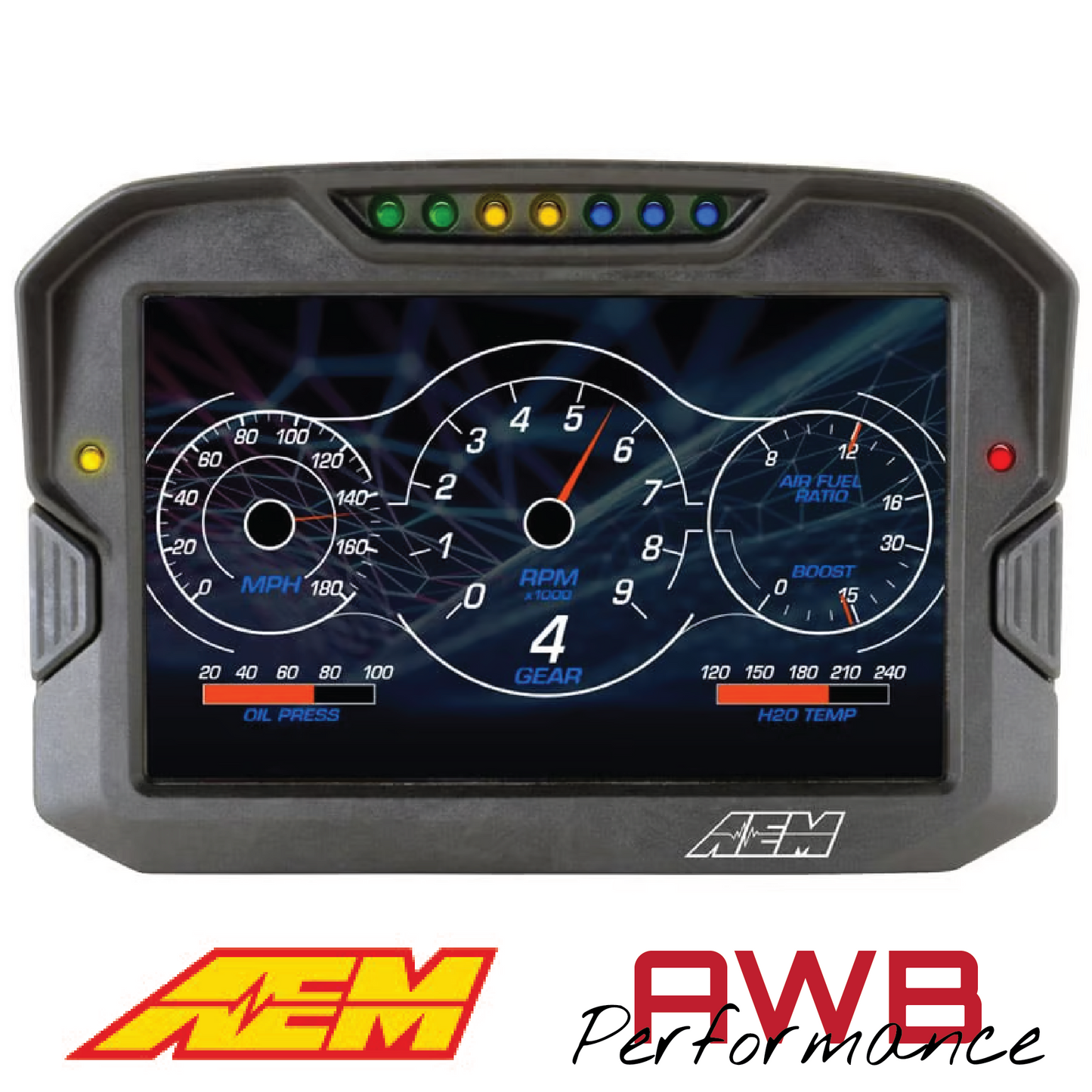 AEM CD-7G Carbon Non-Logging Display with Internal GPS - 30-5702