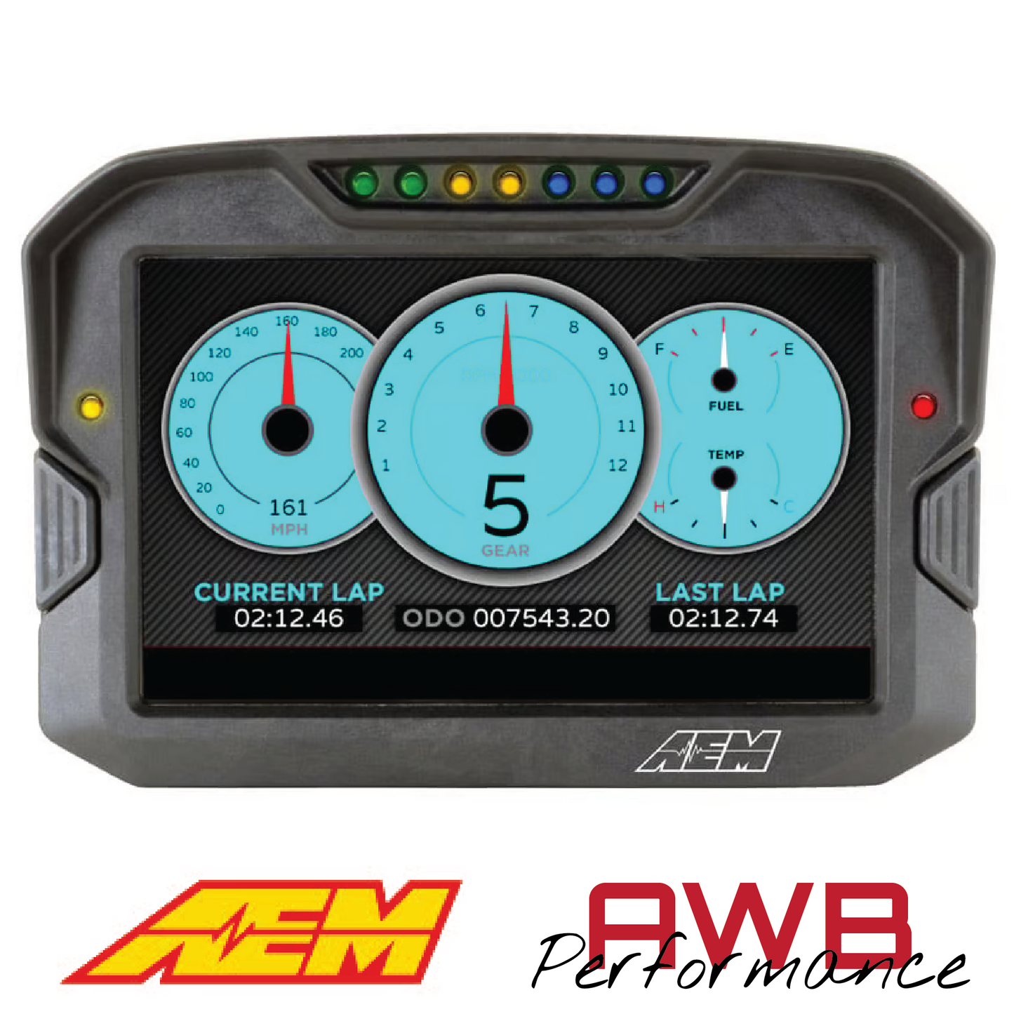 AEM CD-7G Carbon Non-Logging Display with Internal GPS - 30-5702