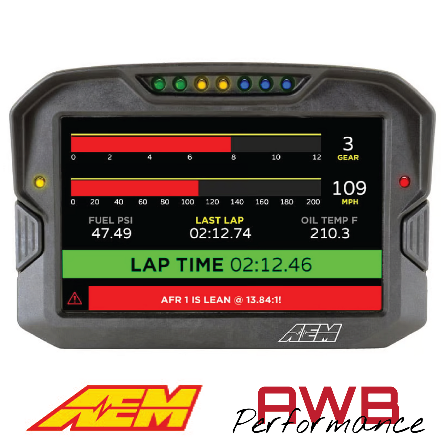 AEM CD-7G Carbon Non-Logging Display with Internal GPS - 30-5702