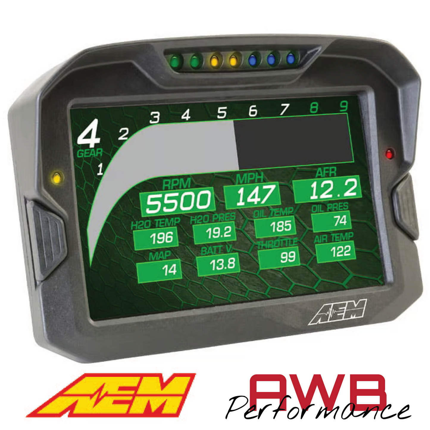 AEM CD-7G Carbon Non-Logging Display with Internal GPS - 30-5702