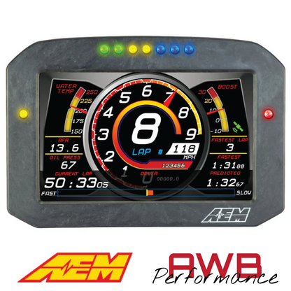 AEM CD-7FL Carbon Flat Panel Logging Display - 30-5701F