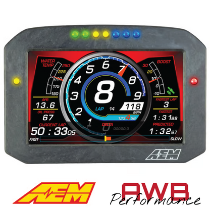 AEM CD-7FL Carbon Flat Panel Logging Display - 30-5701F