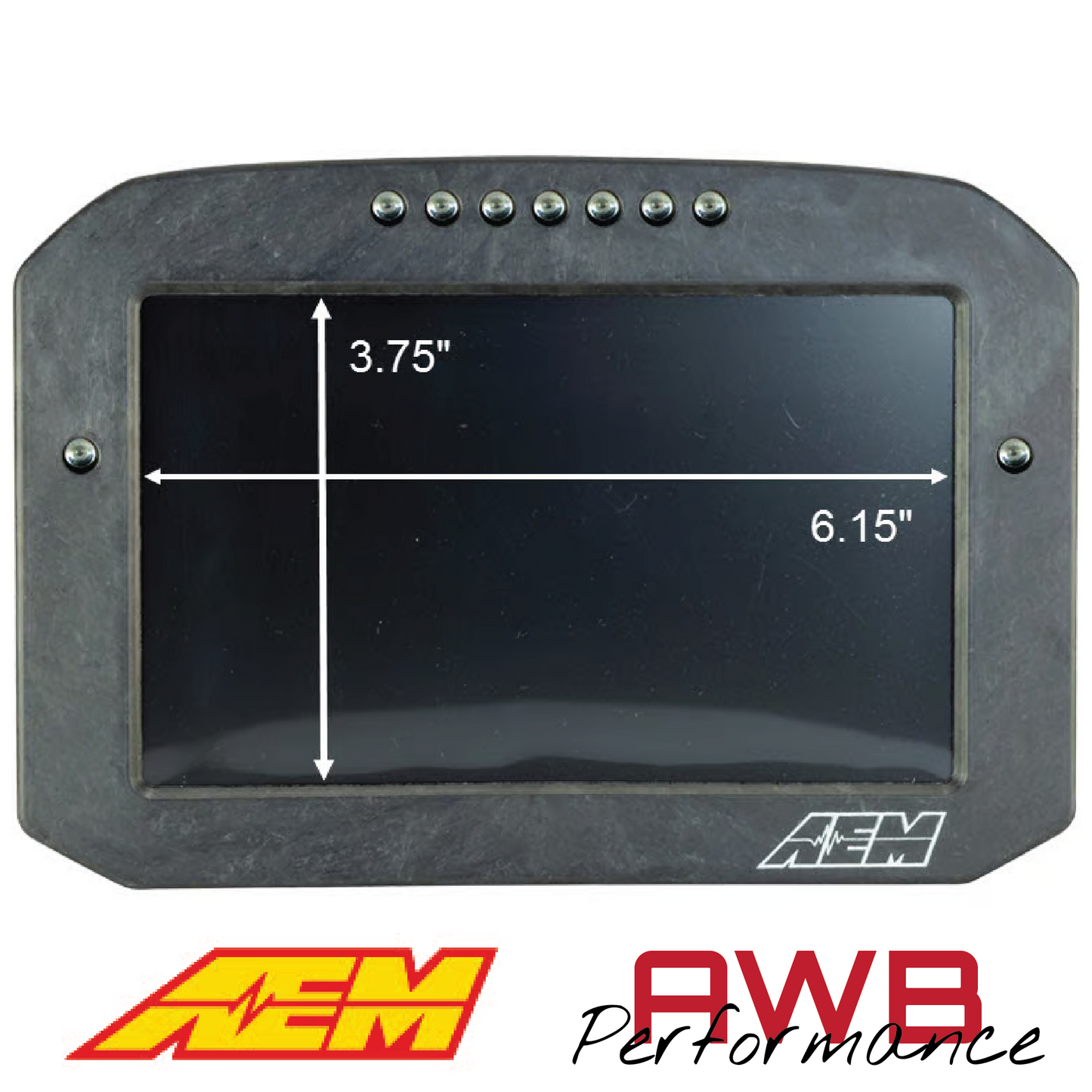 AEM CD-7FL Carbon Flat Panel Logging Display - 30-5701F