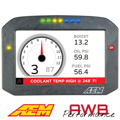 AEM CD-7FL Carbon Flat Panel Logging Display - 30-5701F
