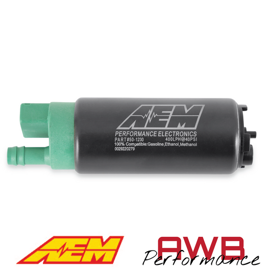 AEM 400LPH E85-Compatible High Flow In-Tank Fuel Pump - Double Barb - 50-1230