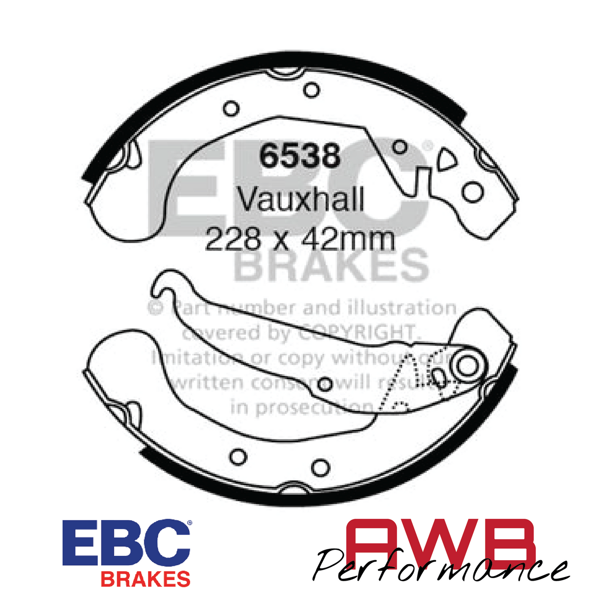 EBC Brakes Brake Shoe - 6538 EBC Brakes