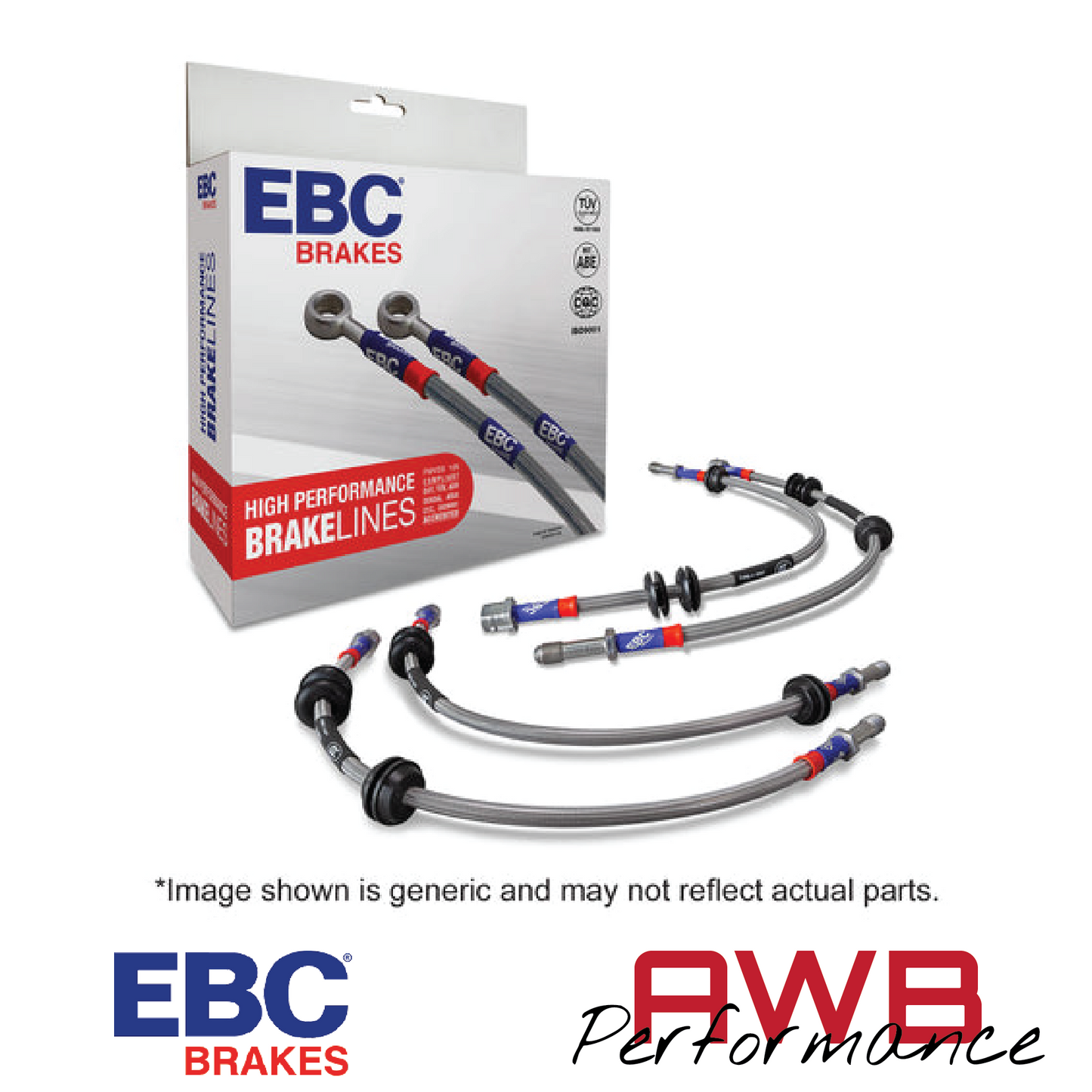 EBC Brakes Line Stainless Braided Set (Pair) - BLA1061-6L EBC Brakes