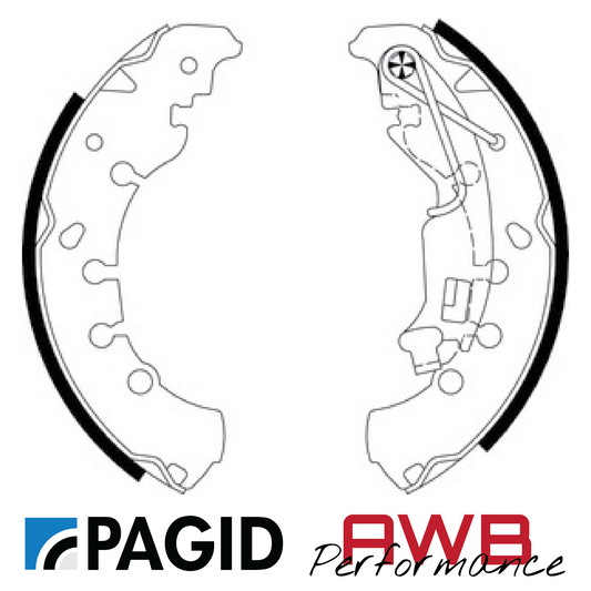 Adam 1.0T - Pagid Rear Brake Shoe Set (203mmx38mm) Pagid