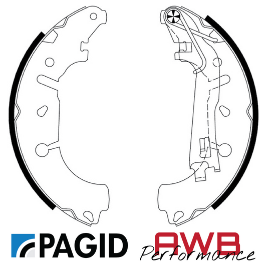 Adam 1.0T - Pagid Rear Brake Shoe Set (228mmx40mm) Pagid