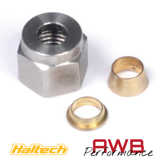 Haltech Thermocouple 1/4" Nut and Brass Ferrule - HT-010808