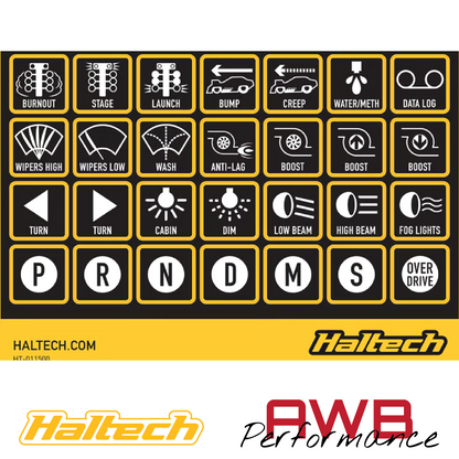 Haltech CAN Keypad Label Set - HT-011500