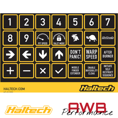 Haltech CAN Keypad Label Set - HT-011500
