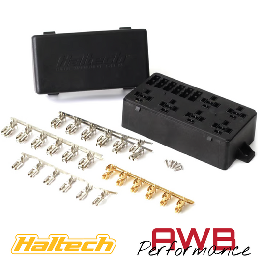 Haltech 6 Circuit Fuse Box with Lid - HT-030102
