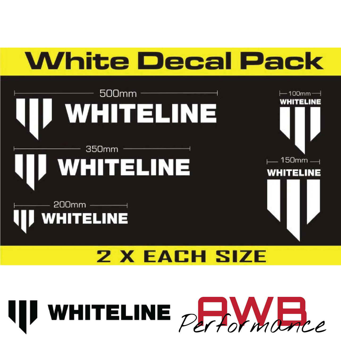 Whiteline Decal Kit 10 Pack - White