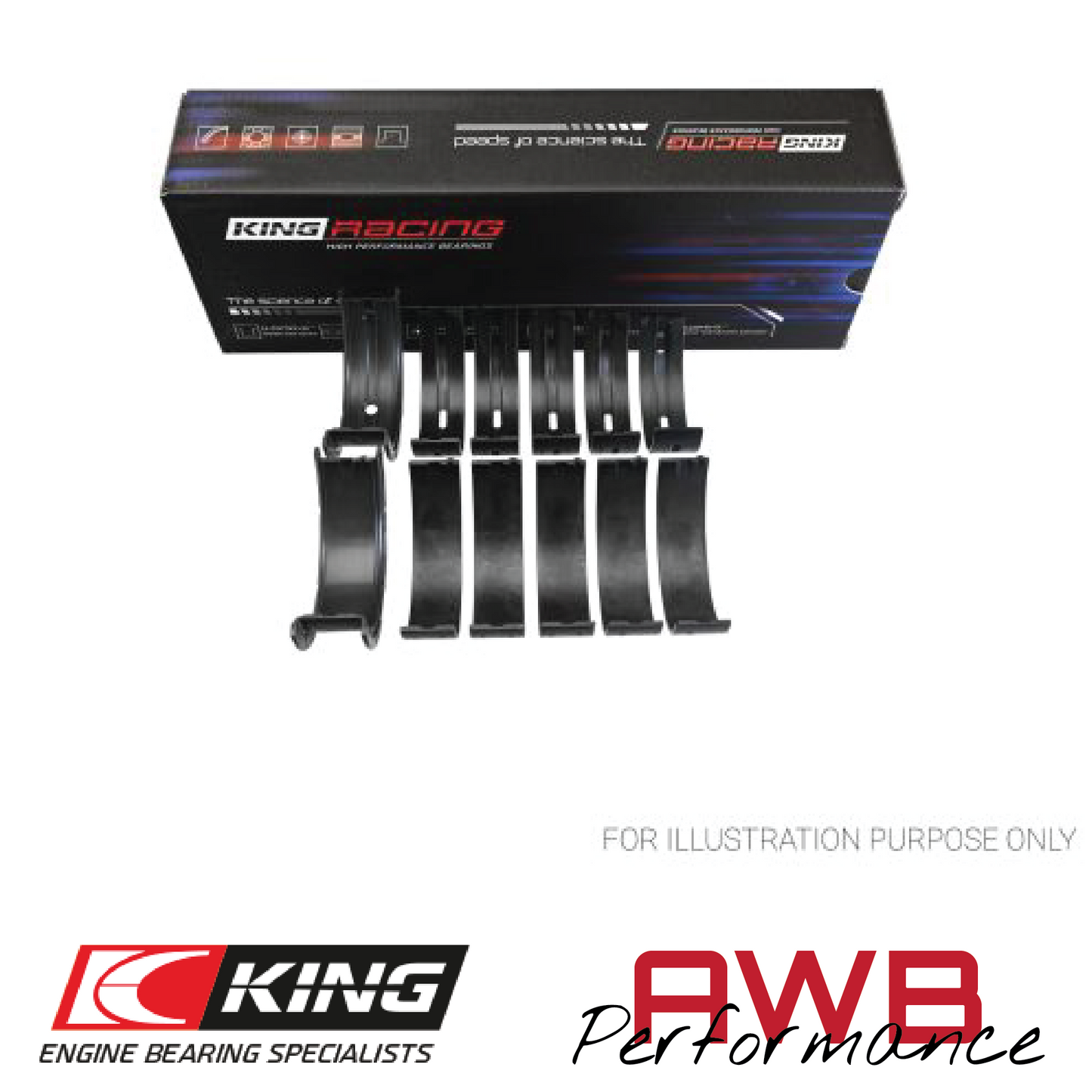 JZDA - 2.5T - King Racing Tri-metal Main Bearings King