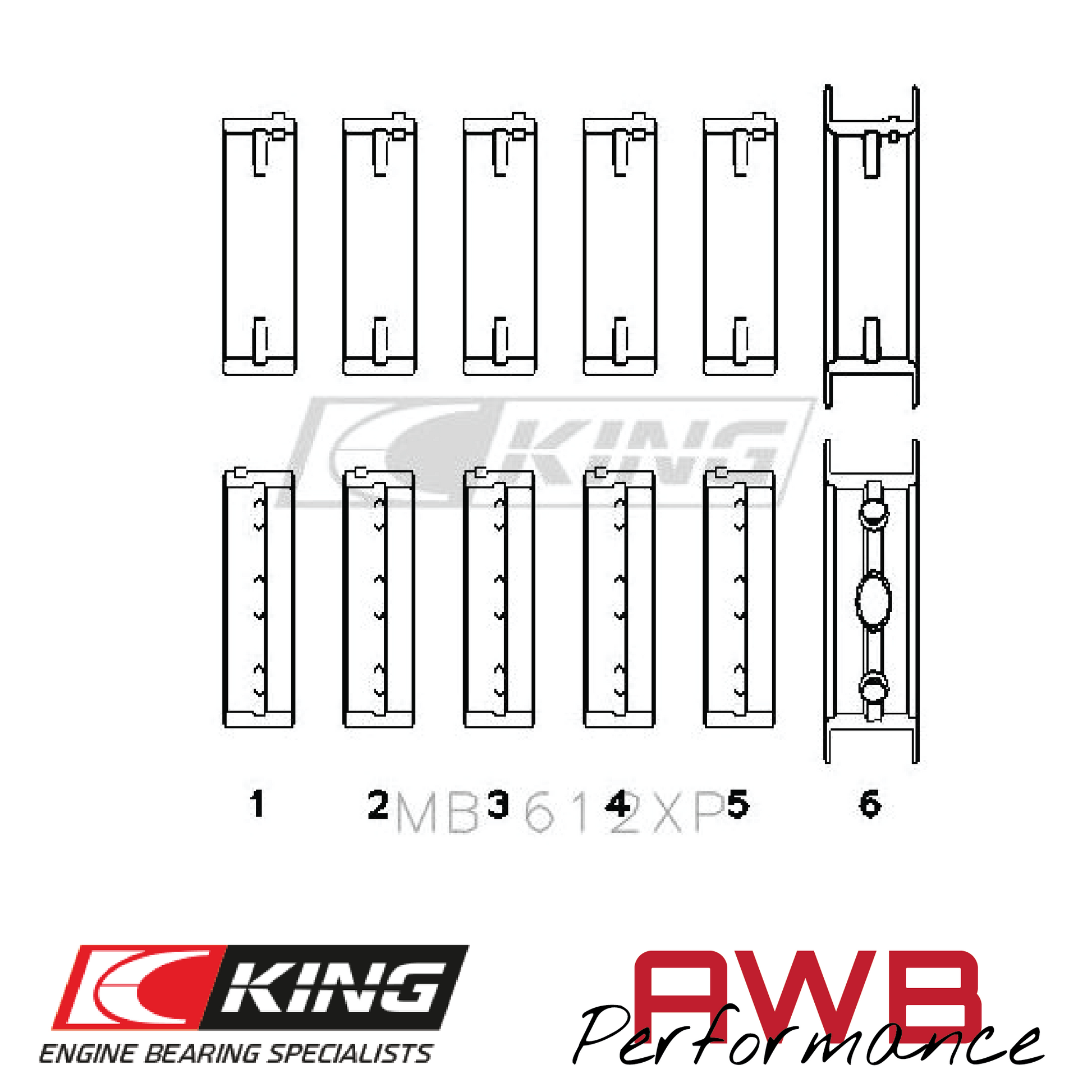 JZDA - 2.5T - King Racing Tri-metal Main Bearings King