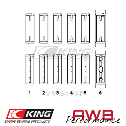 JZDA - 2.5T - King Racing Tri-metal Main Bearings King