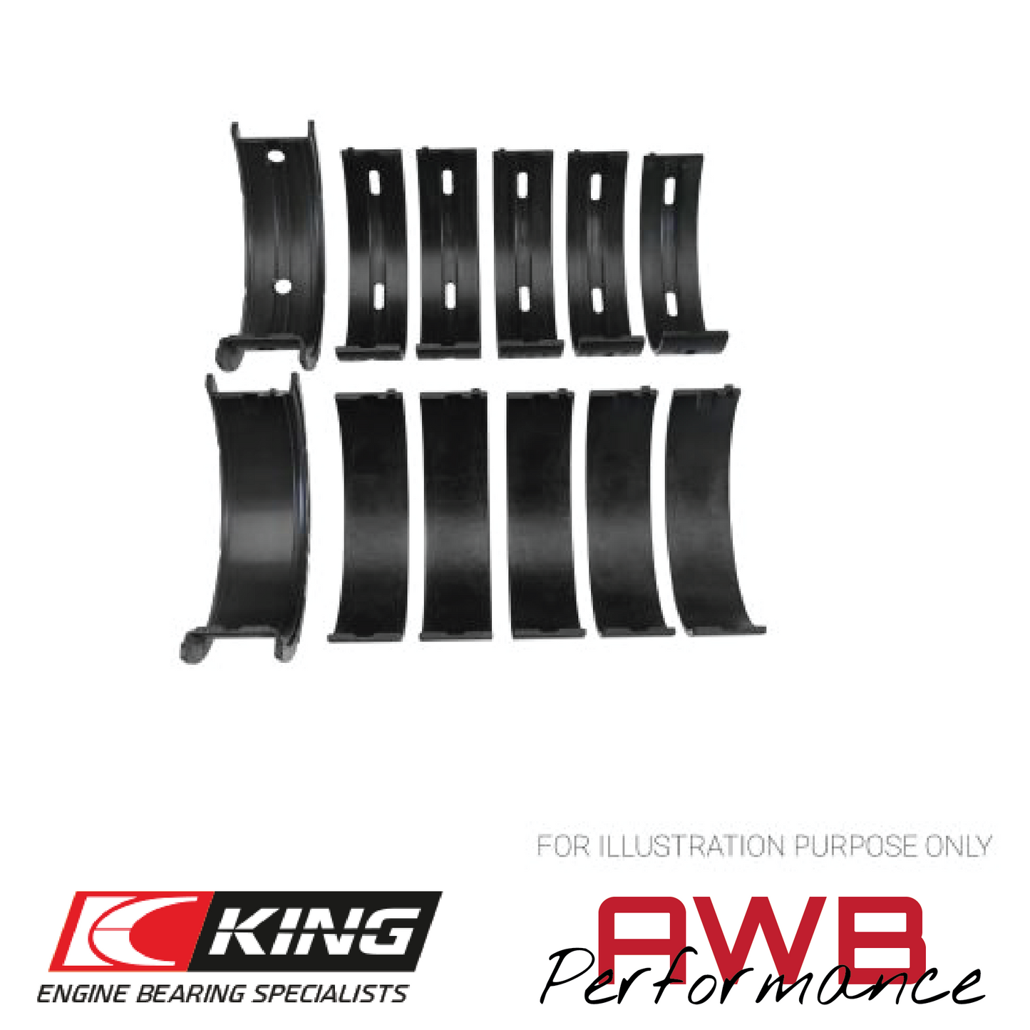 JZDA - 2.5T - King Racing Tri-metal Main Bearings King