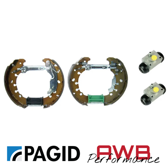 Adam 1.0T - Pagid Rear Brake Full Shoe Kit With Cylinders (203mmx38mm) Pagid