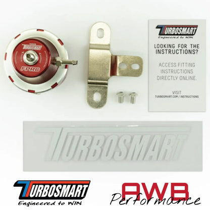 Turbosmart FPR6 Fuel Pressure Regulator in Red. Box Contents.