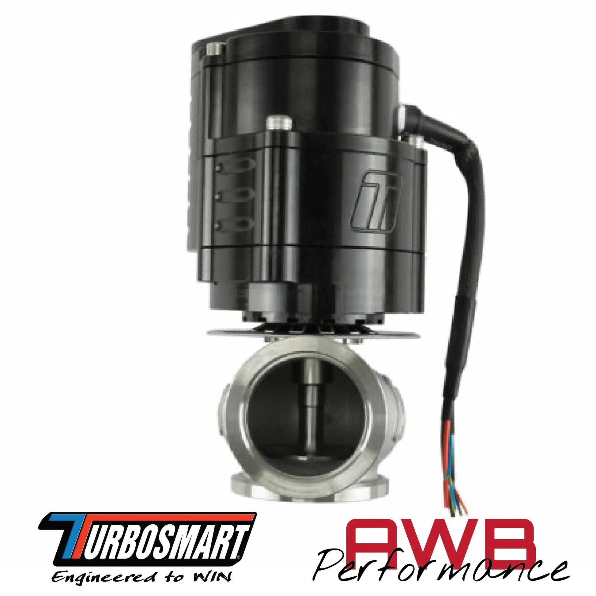Turbosmart GenV eALV40 Electronic Anti-Lag Valve. Front View.