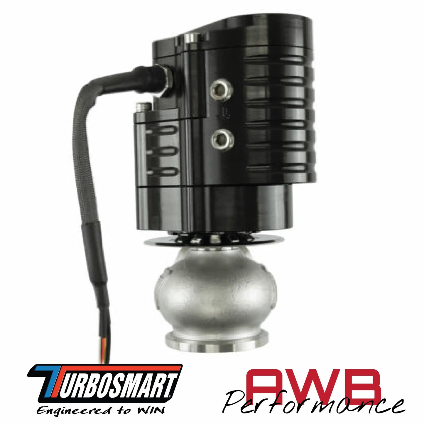 Turbosmart GenV eALV40 Electronic Anti-Lag Valve. Side View.