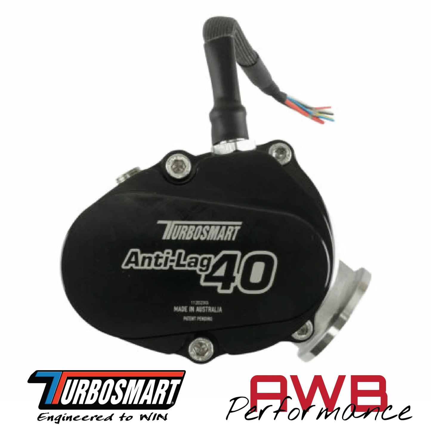 Turbosmart GenV eALV40 Electronic Anti-Lag Valve. Top View.