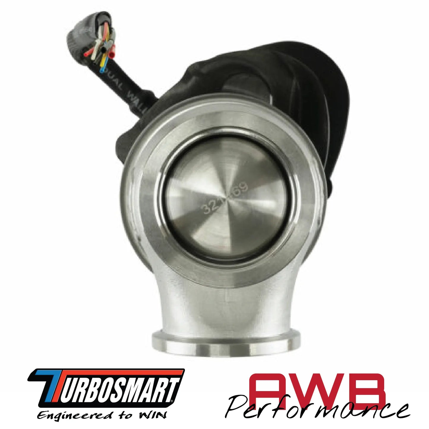 Turbosmart GenV eALV40 Electronic Anti-Lag Valve. Bottom View.