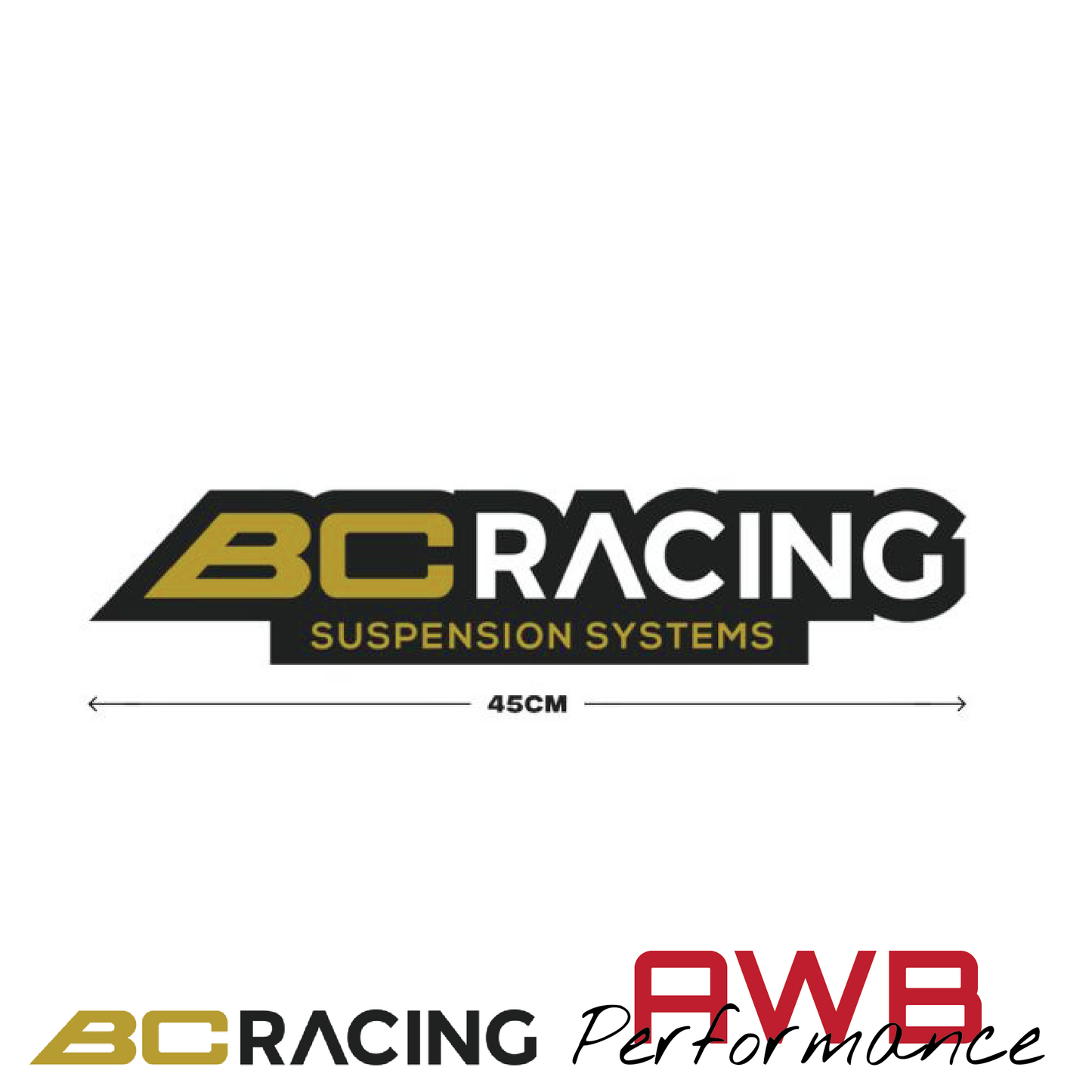 BC Racing Black / Gold Stickers